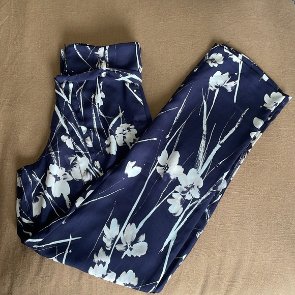 Zara purple floral straight leg dress pants - Picture 7 of 7